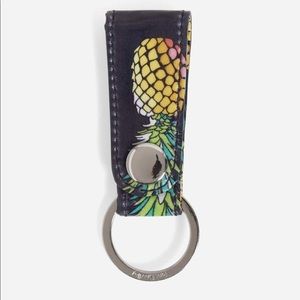 Vera Bradley Toucan Pineapple Loop Keychain nwt
